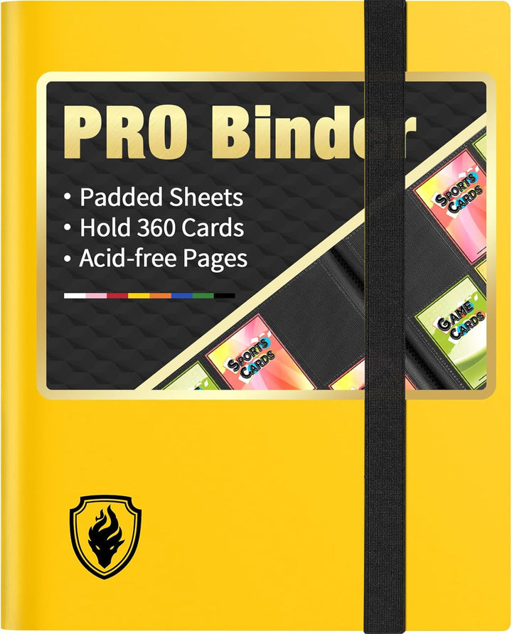 Heavy Duty Card Binder,  9 Pocket Trading Card Binder Holds 360 Cards, Sleek Side-Loading Card Album, Sturdy Card Collection Folder for TCG, MTG, Yugioh, Other Game Cards, Sport Cards, Black
