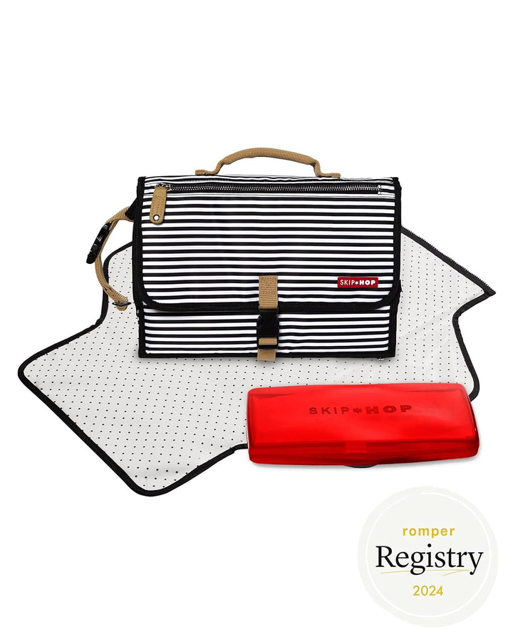 Portable Baby Changing Pad, Pronto, Black & White Stripe