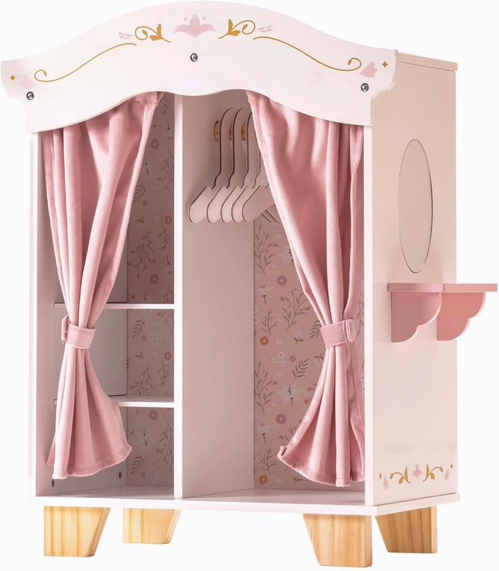 Wooden Baby Doll Crib, Baby Doll Bed Toys, for Dolls up to 18 Inch, Doll Accessories - with Mattress, Pillow, Quilt, Gift for Boys & Girls, Ages 3+