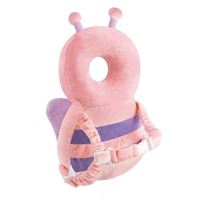 Baby Head Protection Backpack, Toddler Walking Head Protector, Adjustable Head Protector Pad Safety Cushion (Pink)