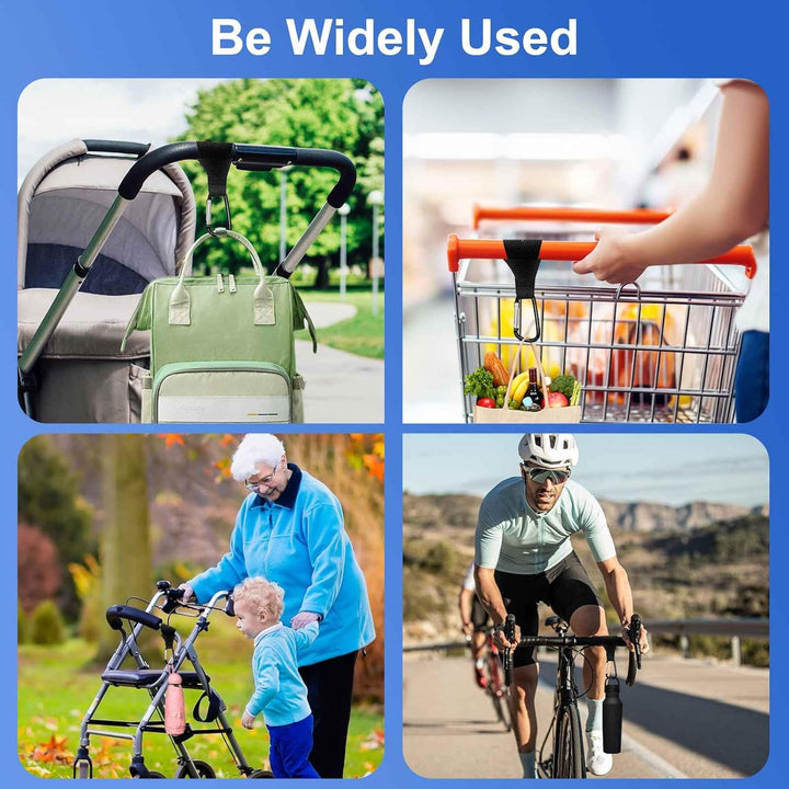 4 Pcs  Stroller Hooks – Multifunctional Clips for Bags, Diaper Bags, Purse & Backpack. Universal Fit for Strollers, Bikes, Shopping Carts, Wheelchairs, Pet Strollers & Walkers