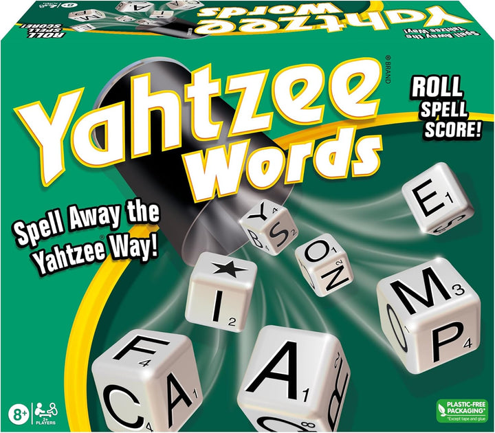 Games Yahtzee Words USA, Family Word Game Version of Yahtzee for 2 or More Players, Ages 8+