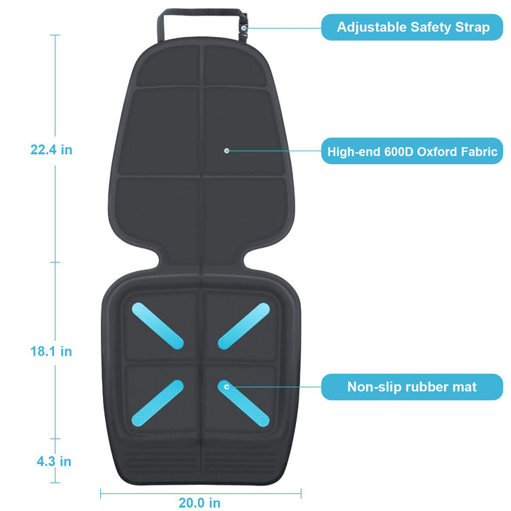 Car Seat Protector for Baby Child Car Seats, Shynerk Auto Seat Cover Mat for under Carseat to Protect Automotive Vehicle Leather and Cloth Upholstery - Waterproof and Dirt Resistant