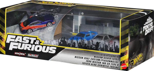 Toy Cars, Premium Fast & Furious Tokyo Drift Bundle, 5 1:64 Scale Die-Cast Vehicles from the Fast Movie in Collectable Packaging