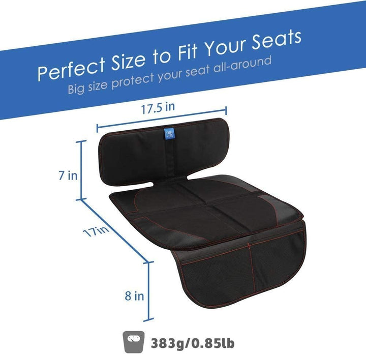 Car Seat Protector for Child Car Seat,Auto Seat Cover Mat for under Carseat with Thickest Padding to Protect Leather & Fabric Upholstery,Pvc Leather Reinforced Corners