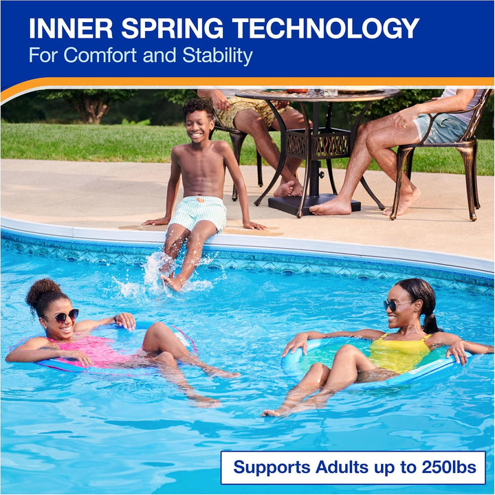 Spring Float Premium Papasan Pool Lounger, Inflatable Pool Floats Adult with Fast Inflation for Ages 15 & Up