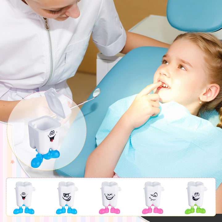 30 Pcs Teeth Storage Box Lovely Baby Milk Tooth Organizer Container Teeth Saver save Box with Expression Case Gift for Kids Child Keepsake Children