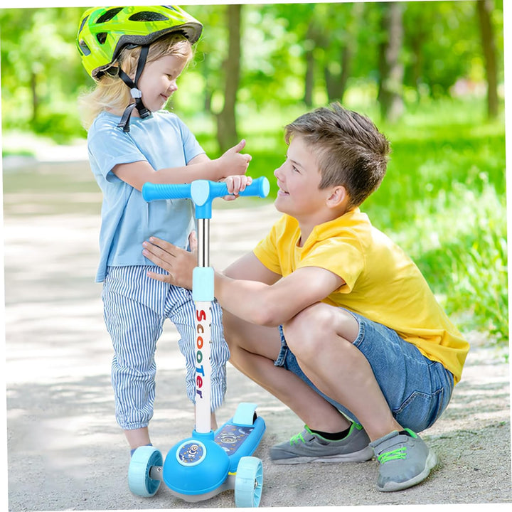 Three Wheeled Scooter Height Adjustable Portable Scooter for Stylish and Lightweight Outdoor for Ages