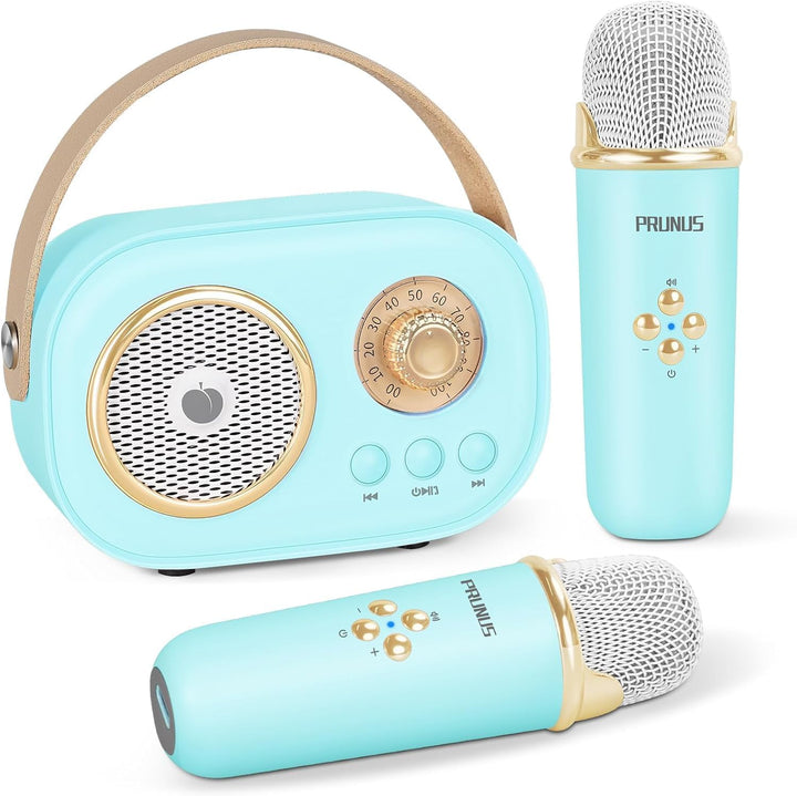 C20 Mini Karaoke Machine Portable Bluetooth Speaker with Wireless Microphone 6 Sound Modes for Adults&Kids Birthday Home Farmily Friends Party Gifts for Girls Boys Friends-Pink