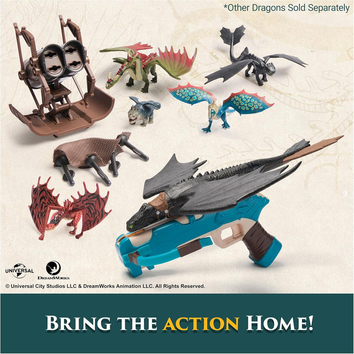 . How to Train Your Dragon, Crossbow Launch Toothless, Flying Stunt Glider, Kids Toys for Boys & Girls Ages 4 and up (Amazon Exclusive)