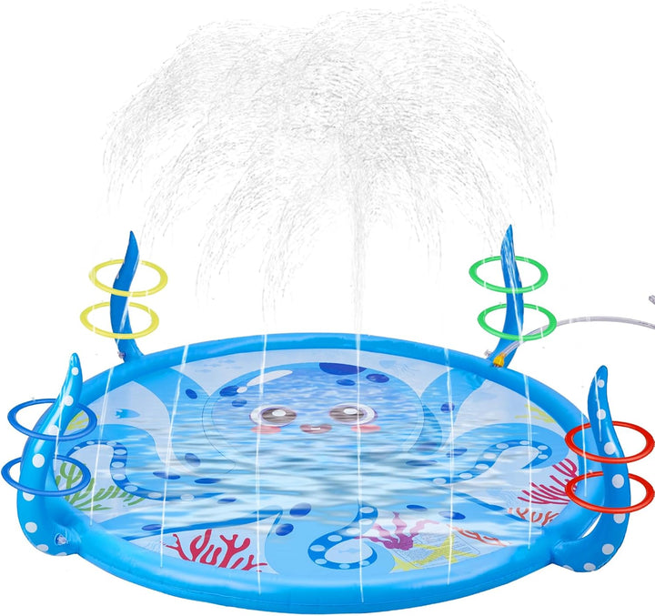 Giant Shark Sprinkler Kids Inflatable Water Toy Summer Outdoor Play Sprinkler