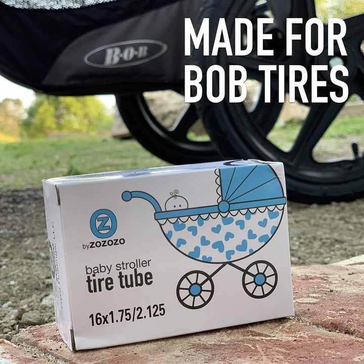 BOB Stroller Tire Tube Replacement 16"X1.75" Rear Inner Tube for Wayfinder, Alterrain, Revolution Flex/Pro/Se, Strides, Ironman & Duallie Joggers – Durable, Easy to Install & Leak-Resistant