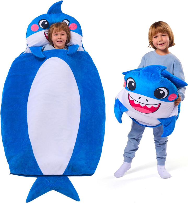 Toddler Sleeping Bag for Kids Ages 3+ Nap Mat for Preschool with Pillow & Blanket Sleeping Mats for Kids Daycare Plush Slumber Bag for Boys Girls Kindergarten Birthday Gift