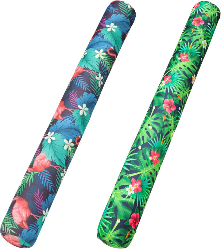 Inflatable Swim Pool Noodles, 2 Pack Soft Fabric Covered Large Swim Noodles, Premium Buoyancy for Swimming Floating, Pool Floats Toys for Adults Pool Accessories