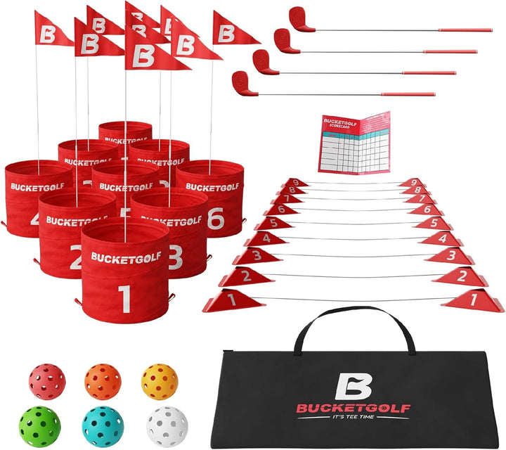 Game Pro the Original Ultimate Backyard Golf Game for Family, Adults and Kids - Portable 9 Hole Golf Course Play Outdoor, Lawn, Park, Beach, Yard