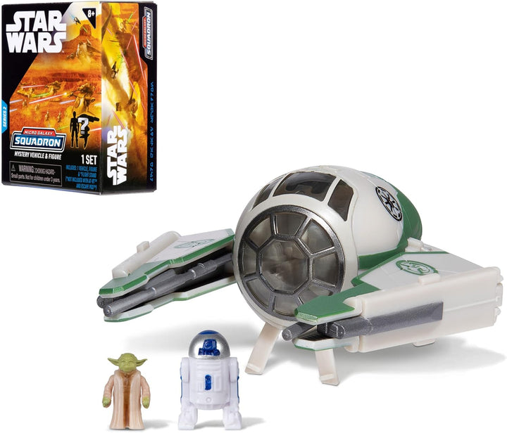 Star Wars Micro Galaxy Squadron Mace Windu’S Jedi Interceptor Mystery Bundle - 3-Inch Light Armor Class and Scout Class Vehicles with Accessories (Amazon Exclusive)