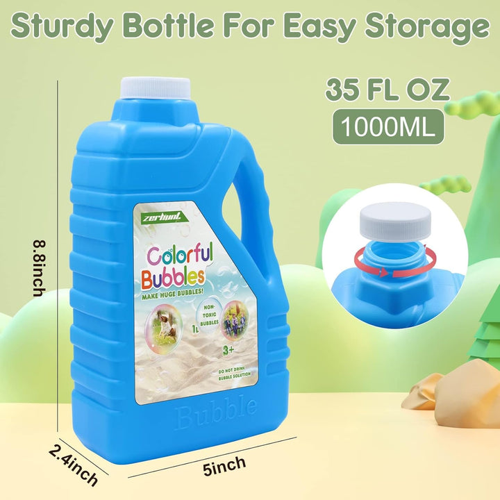 Bubble Solution Refill 33.8 OZ: Bubble Concentrate Solution for Bubble Machine| Bubble Solution Refill for Giant Bubble Wand, Bubble Gun Blower, Birthday Party Favors Wedding (Sky Blue)
