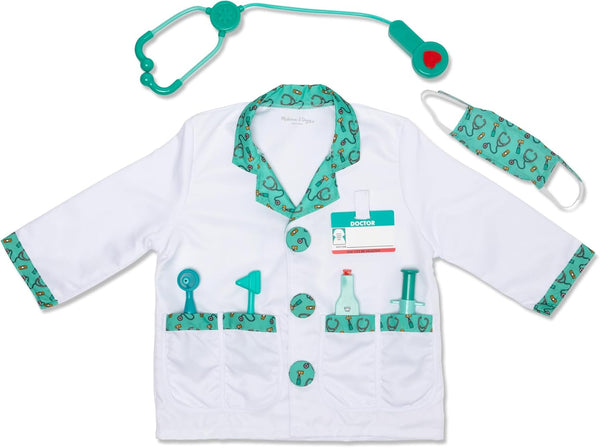 Doctor Role Play Costume Dress-Up Set (7 Pcs) Frustration-Free Packaging