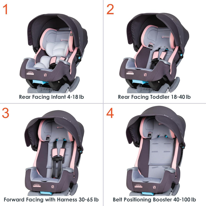 Cover Me™ 4-In-1 Convertible Car Seat, Quartz Pink