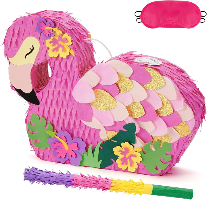 Unicorn Piñata - Unicorn Party Supplies Piñata Bundle with Blindfold and Bat for Girls Kids Rainbow Unicorn Theme Birthday Party Game Decorations (15.7" X 12.2" X 3.1")
