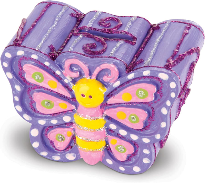 Created by Me! Favorite Things Craft Kits Set: Decorate-Your-Own Flower and Heart Treasure Boxes and Butterfly Bank