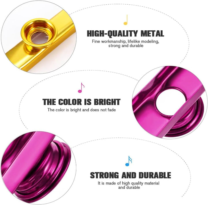 Kazoos Musical Instruments,6 PCS Metal Kazoos Flute for Kids Gift Price Party Favor Gift Bag Fillers