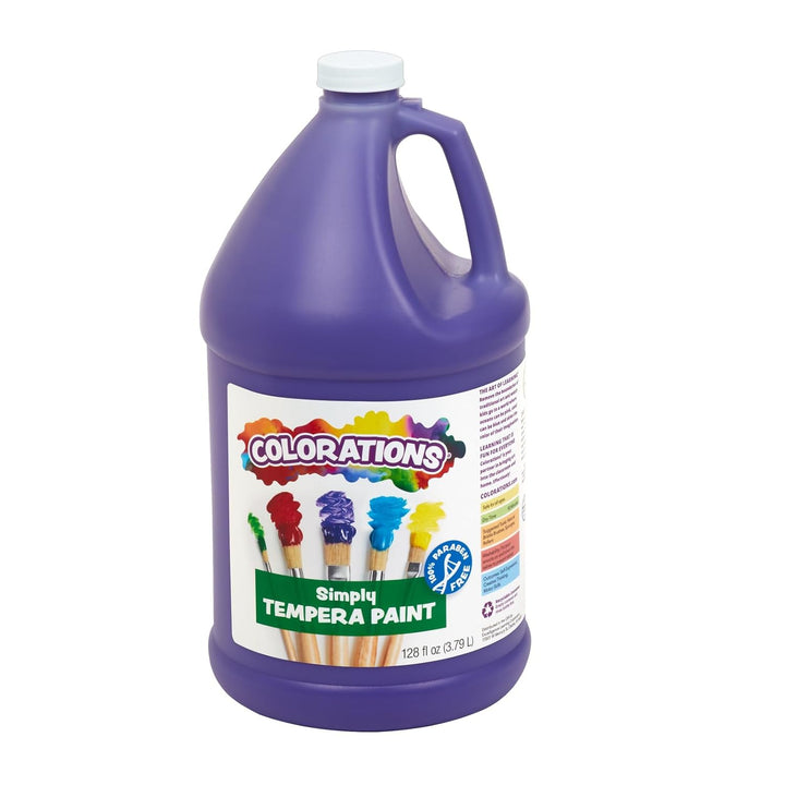 Simply Tempera Paint, 11 Gallon Set in Vibrant Colors, Matte Finish, Classroom Supplies, Non Toxic, School, Craft, Art Supply Set, Stock up on Bulk Paints for School
