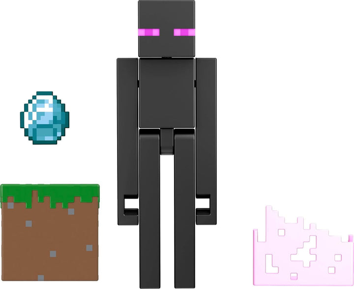 Minecraft Action Figure & Accessories 2-Pack with Enderman in 3.25-Inch Scale, Collectible Toy Set