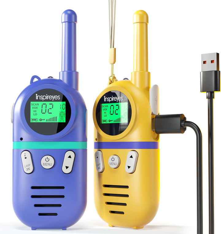 Walkie Talkies for Kids Rechargeable,Toys for Boys and Girls Ages 3-12, 3 Pack Long Range 2-Way Radios, Birthday Gifts,Christmas Stockings, Outdoor Play, Family Games, Hiking Camping Gear