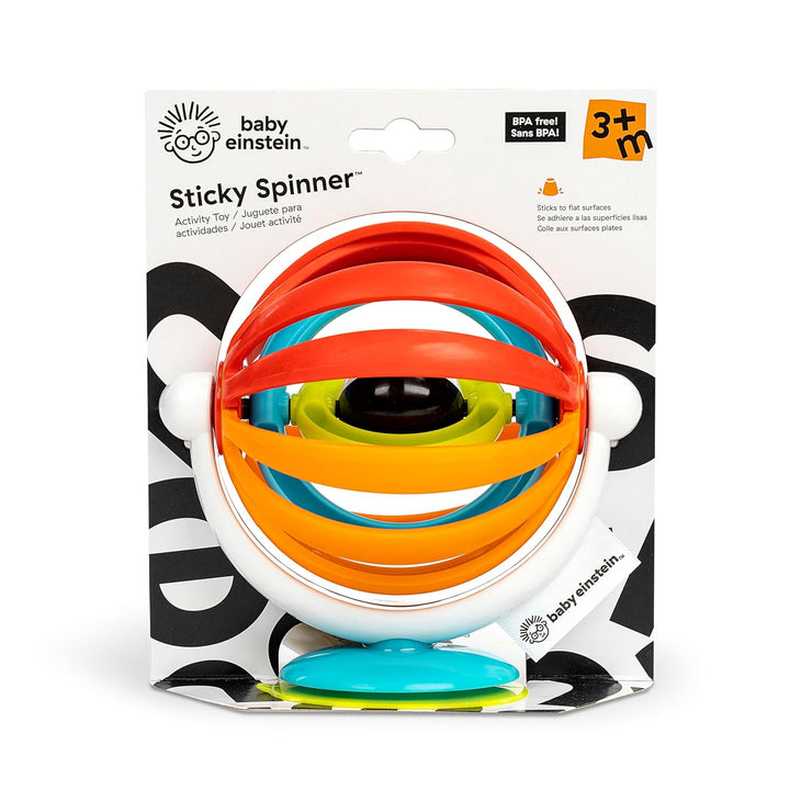 Sticky Spinner Bpa-Free Suction Cup High Chair Activity Toy and Tray Toy for Early Development, 3Mo+