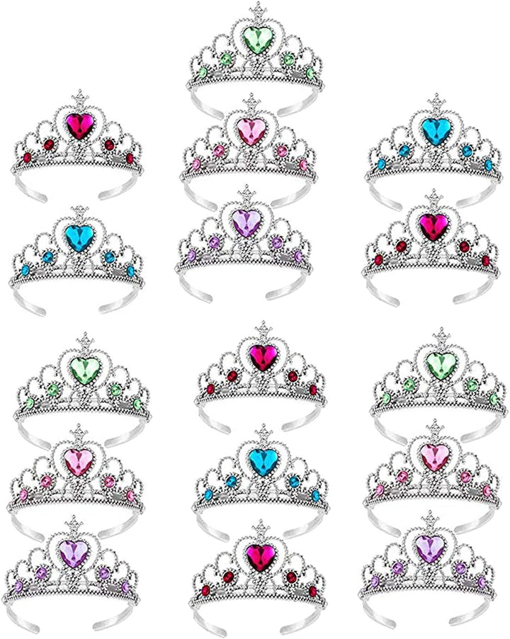 2Pcs Princess Crown and Wand, for Little Girls, Jewelry Toy Princess Costume Accessories, Christmas Gifts Set