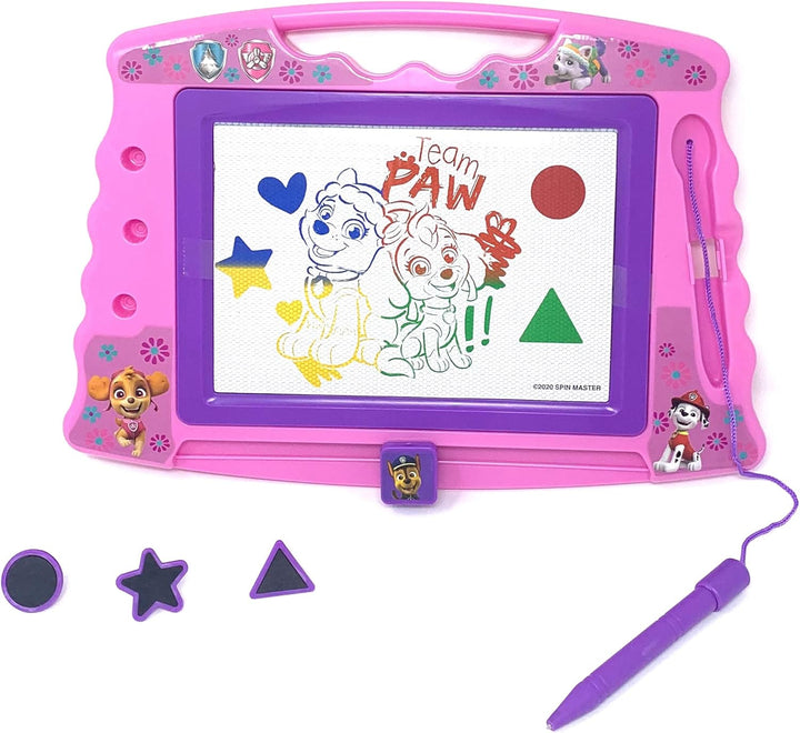 PAW Patrol Magnetic Drawing Board with Stylus and 3 Stamps, for Girls or Boys (Pink)…