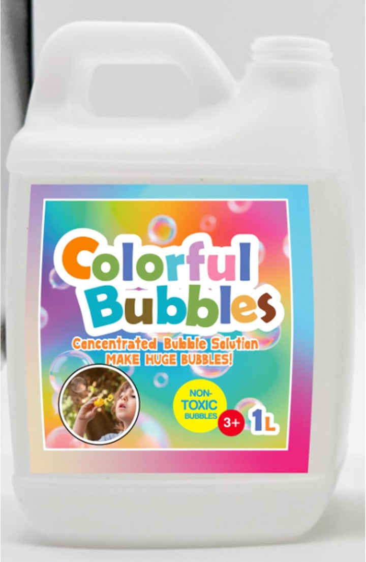 Concentrated Bubble Solution, 1 L/ 33.8 OZ Refill for Bubble Machines, Giant Wands, and Blowers - up to 2.5 Gallons for Kids' Birthday Parties