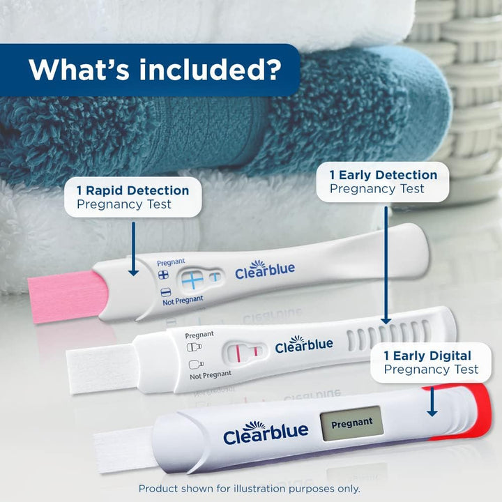 Triple Assurance Pregnancy Test Kit, Home Pregnancy Tests, 3 Ways to Test, 3 Ct