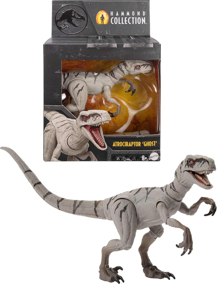 Jurassic World Hammond Collection Allosaurus Dinosaur Action Figure, Premium Movie Design, Glass Eyes & Wired Tail, 19 Points of Articulation