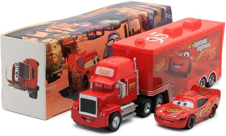 Car 2 3 Toys, Truck and Car Set, Movie Car, Metal and Plastic Material, Children'S Christmas and Birthday Gifts (Mack Truck Uncle)