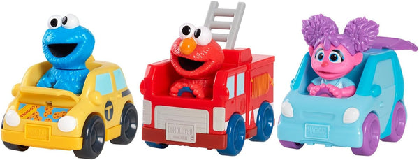 Sesame Street Twist and Pop Wheelies 3-Pack Preschool Toy Vehicles, Kids Toys for Ages 2 Up, Amazon Exclusive by