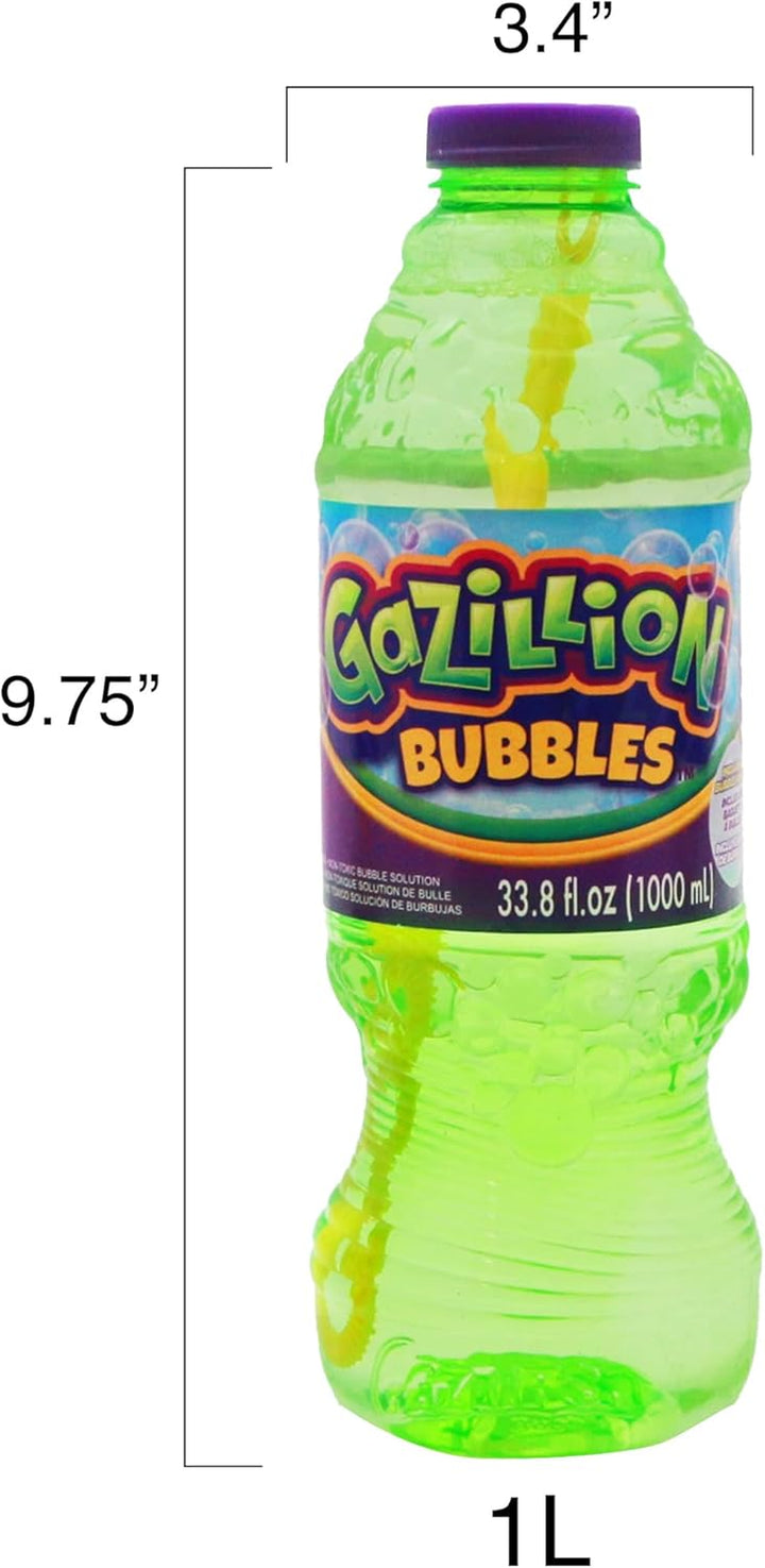 Bubbles, Original Bubble Solution 1L - Create Bubbles with Premium Formula & 7-In-1 Bubble Wand - Non-Toxic & Safe