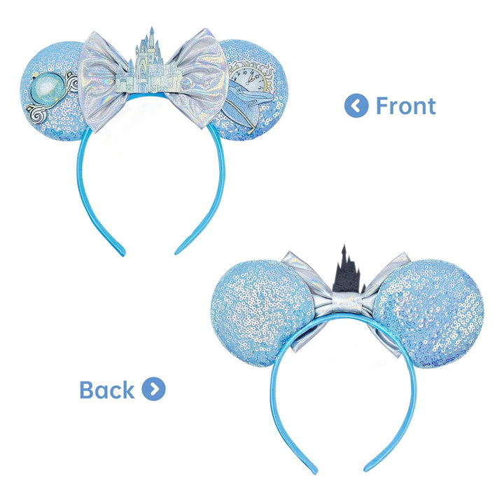 Princess Mouse Ears Headband, Princess Ears Matching for Women Girls Parks Party Holiday Accessories