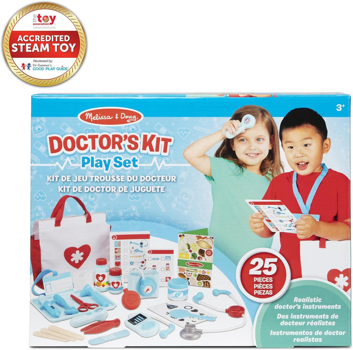 Get Well Doctor’S Kit Play Set – 25 Toy Pieces - Doctor Role Play Set, Doctor Kit for Toddlers and Kids Ages 3+