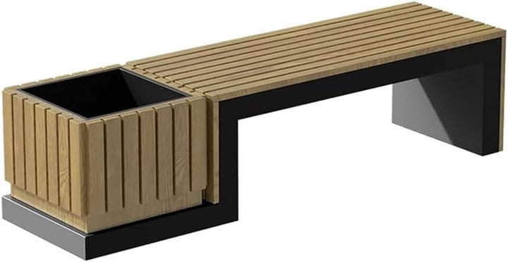 Park Benches Shopping Mall Leisure Chair Outdoor Flower Pot Seat Combination Square Waiting Chair Gazebo Creative Flower Box Public Stool Outdoor Benches(B)