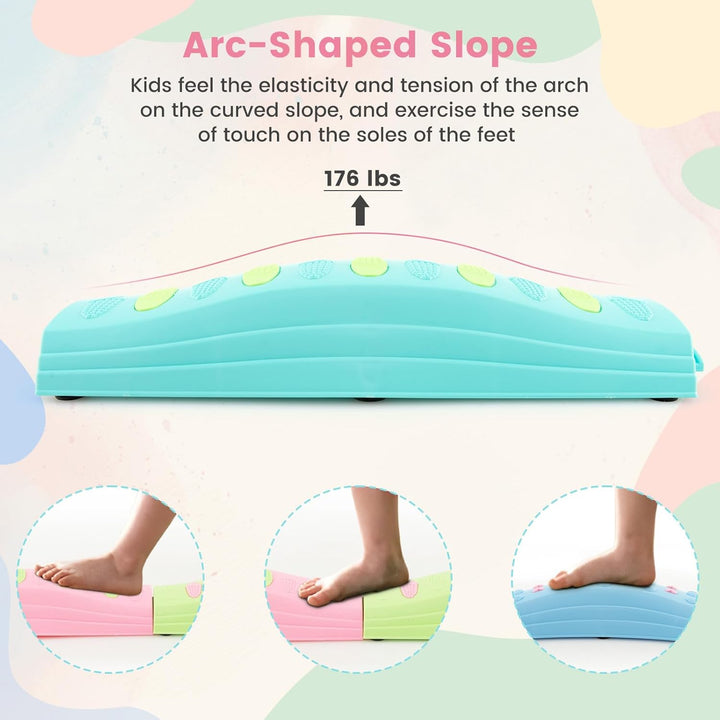 Kids Balance Beam Stepping Stones Set, 20 PCS Montessori Obstacle Course for Toddler Indoor Outdoor, Non Slip Rubber Base, Gymnastics Toy, Build Coordination Gross Motor Skills