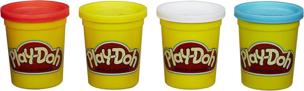Play-Doh for Modeling 4-Pack of Colors 16 Ounce Total - Red, Yellow, White and Blue