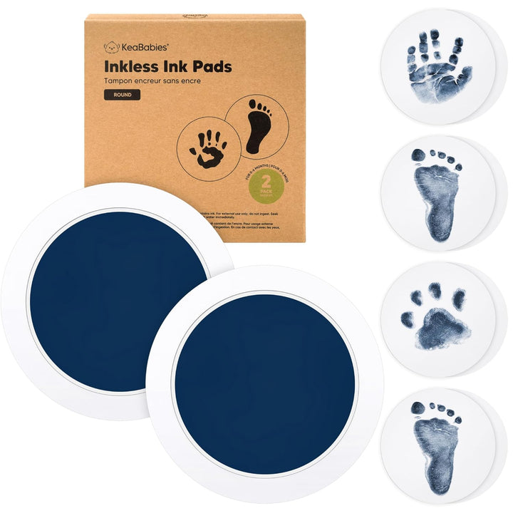 4-Pack Inkless Baby Hand and Footprint Kit - Mess Free Ink Pad for Newborn Keepsake, Dog Nose & Paw Print Kit, Clean Touch Ink Pad for Baby Hand & Footprints, Ideal New Mom Gifts (Jet Black)