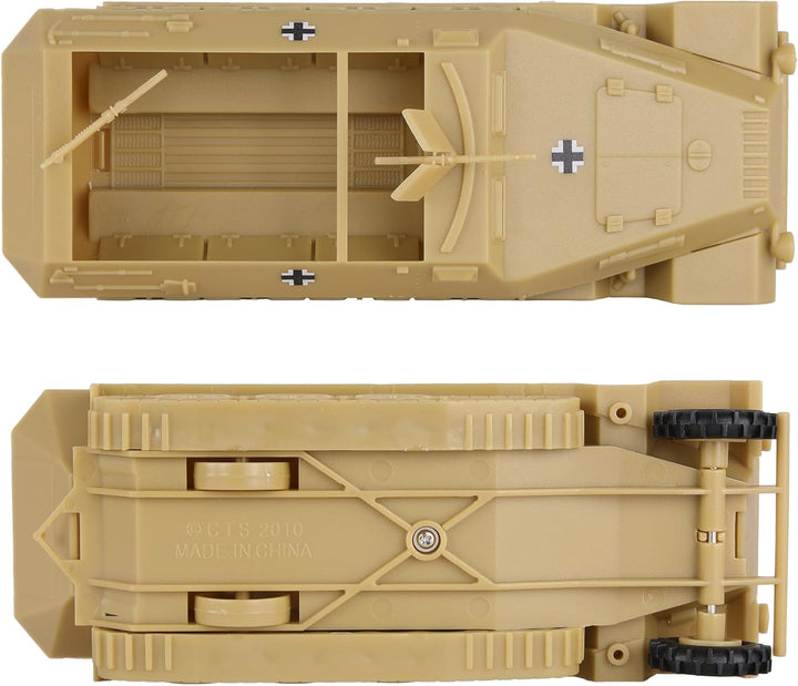 BMC CTS WW2 German Hanomag Halftrack - 5Pc Tan Plastic Army Men Armored Vehicle