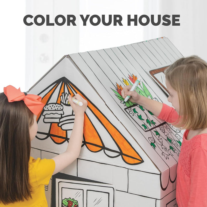 at Play Color in Treats N' Eats Playhouse, Cardboard Playhouse and Life Size Craft Activity for Kids and Families