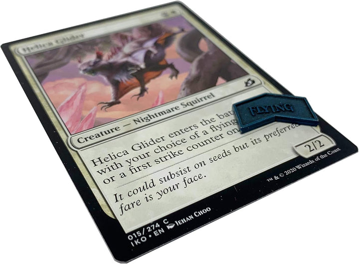 MTG Metal Keyword Counters - Set of 24 Reversible Tokens - Includes Drawstring Pouch, Antique Metal Finish, Designed for MTG TCG Magic: the Gathering Accessory