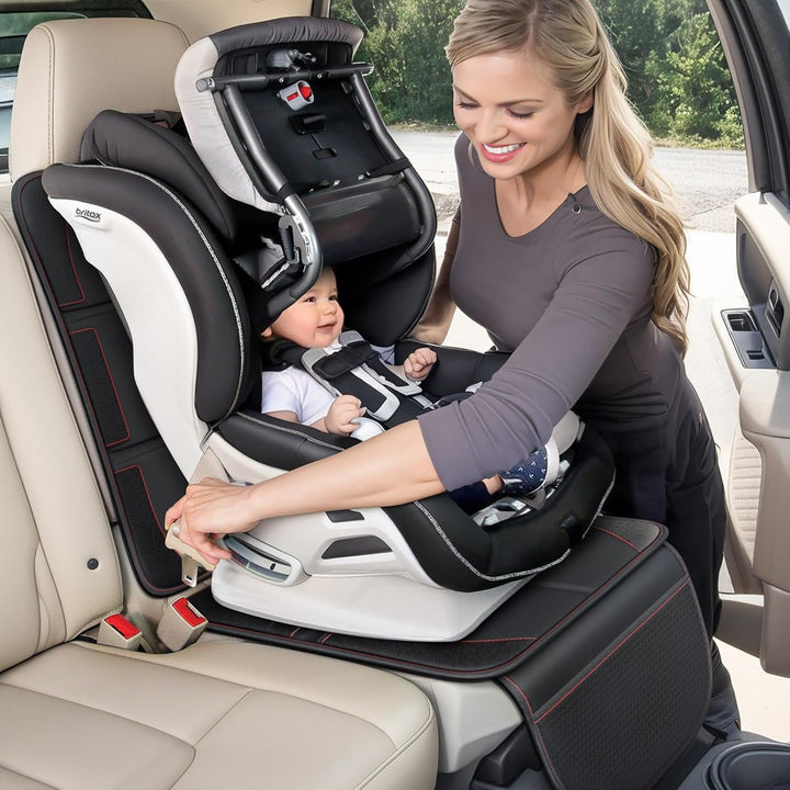 Car Seat Protector, 2 Pack, Waterproof 600D Fabric Carseat Protector Car Seat Cover for Child Car Seat with Nonslip Backing Mesh Pockets for Baby and Pet SUV Sedan Truck Leather Seats