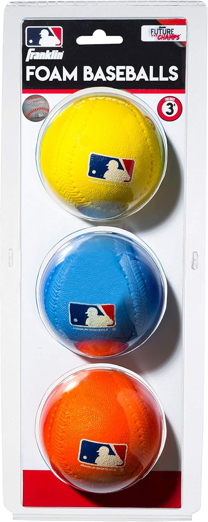 Foam Baseballs - Soft Foam Practice Baseballs for Kids - Perfect for Hitting and Indoor or Outdoor Play - 3 Pack - Official MLB Licensed Product