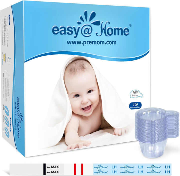 Ovulation Test Predictor Kit : Accurate Fertility Test for Women (Width of 5Mm), Fertility Monitor Test Strips, 50 LH Strips with 50 Urine Cups